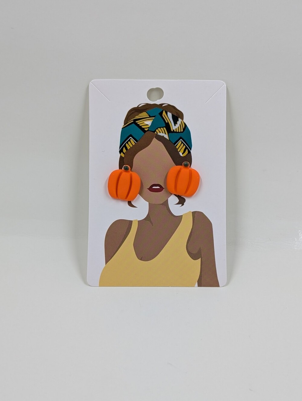 Orange Pumpkin Studs